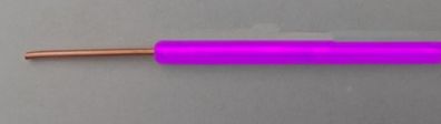 Einzelader H07V-U 1,5 qmm Starr 100 Meter Ring violet