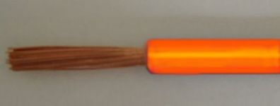 Einzelader H07V-K 1,5 qmm Flexibel 100 Meter Ring orange