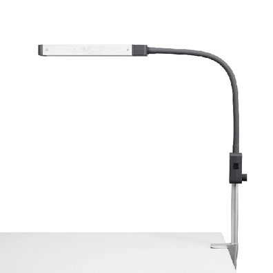 Die Glamcor Mono-Lampe, einarmige Tageslicht-LED-Lampe mit Tischklemme