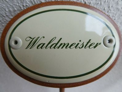 Kräuterschild Kräuterstecker Pflanzschild Emaille Emailschild Waldmeister 25cm