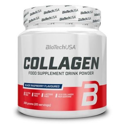 BioTech USA - Collagen, 300g - Kollagen, Bindegewebe, Gelenke + BONUS