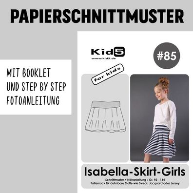 Kid5 Papierschnittmuster Isabella-Skirt Girls + Booklet