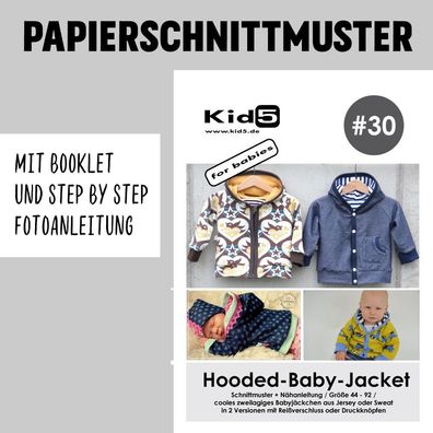Kid5 Papierschnitt Hooded-Baby-Jacket + Booklet