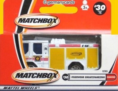 Spielzeugauto Matchbox 2001* Feuerwehr Einsatzfahrzeug