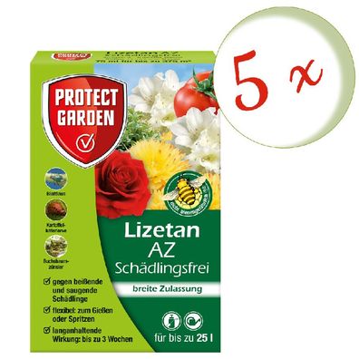 5 x SBM Protect Garden Lizetan® AZ Schädlingsfrei, 75 ml