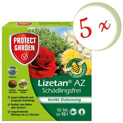 5 x SBM Protect Garden Lizetan® AZ Schädlingsfrei, 30 ml
