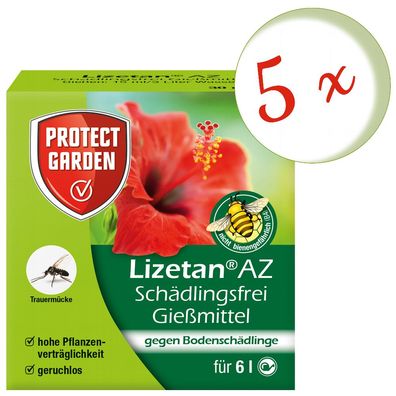 5 x SBM Protect Garden Lizetan® AZ Schädlingsfrei Gießmittel, 30 ml