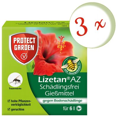 3 x SBM Protect Garden Lizetan® AZ Schädlingsfrei Gießmittel, 30 ml