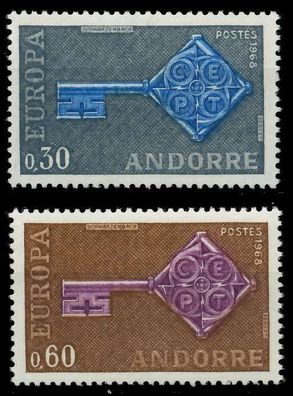 Andorra (FRANZ. POST) 1968 Nr 208-209 postfrisch X9D160A