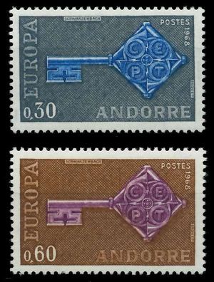 Andorra (FRANZ. POST) 1968 Nr 208-209 postfrisch X9D161A
