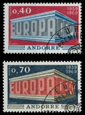 Andorra (FRANZ. POST) 1969 Nr 214-215 gestempelt X9D1922