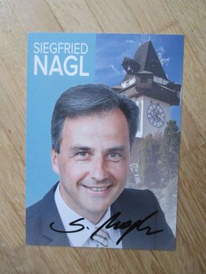 Österreich Bürgermeister von Graz Mag. Siegfried Nagl - handsigniertes Autogramm!!!