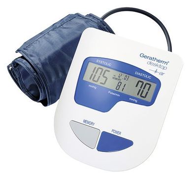 Oberarm-Blutdruckmessgerät Desktop mit Manschette Pulsmessung