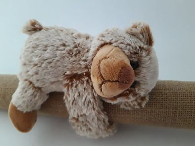 Stofftier Teddybär 15cm, mit Snap Armband, Plüschtier Kuscheltier Tier Teddys Bären