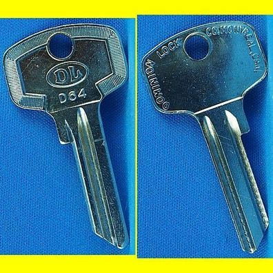 DL Schlüsselrohling D64 für Dom Türzylinder / Profilzylinder - eckiger Kopf