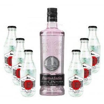 PUERTO DE INDIAS Strawberry GIN 0,7l (37,5% Vol) + 6x Goldberg Japanese Yuzu To