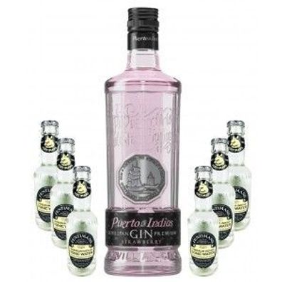 PUERTO DE INDIAS Strawberry GIN 0,7l (37,5% Vol) + 6 x Fentimans Premium India