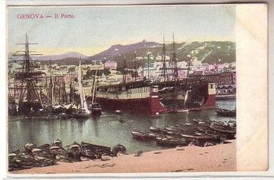 56329 Ak Genua Hafen Gova Porto um 1910