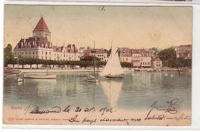 05387 Ak Ouchy Stadtteil der Schweizer Stadt Lausanne 1902