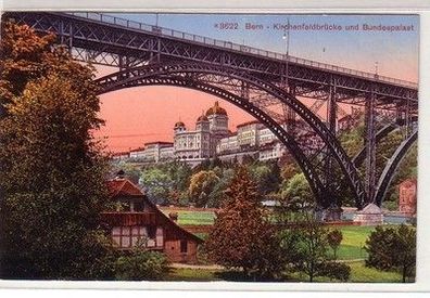 59654 Ak Bern Kirchenfeldbrücke und Bundespalast um 1910