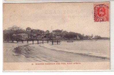43798 Ak Gold Coast West Africa Sekondi Harbour and Pier 1907