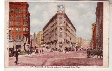 58446 Ak Seattle Hotel Looking up James Street and Yesler Way um 1910