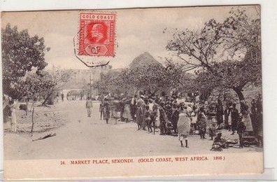 58356 Ak Gold Coast West Africa Market Place Sekondi 1907