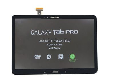 Original Samsung Galaxy Tab Pro 10.1 T520 T525 Display Gehäuse Pro Schwarz Neu
