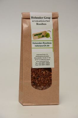 Tee Kräutertee Rooibos, Holunderbeeren, Aroma, Holunderblüten 50 g BIO