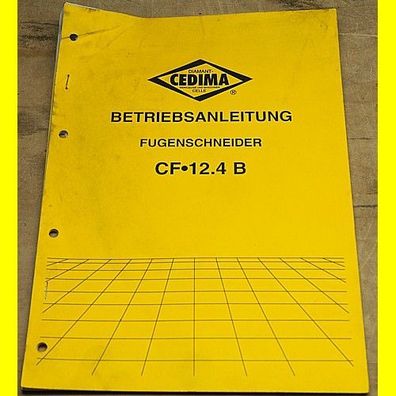 Betriebsanleitung für Fugenschneider Cedima CF 12.4B