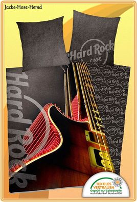 Bettwäsche Hard Rock Cafe Motiv Gitarre Gr. 135x200cm NEU