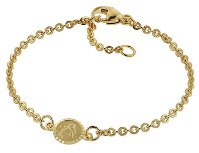 trendor Schmuck Armband für Babys 333 Gold/8 Kt mit Engel-Plakette 14 cm 75090