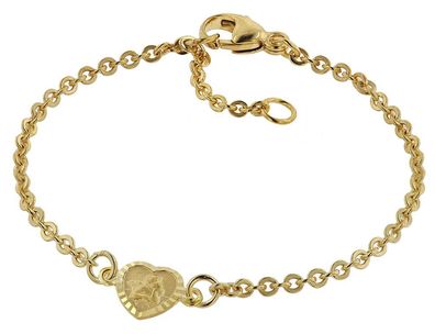 trendor Schmuck Armband für Babys 333 Gold/8 Kt mit Engel-Plakette 14 cm 75091
