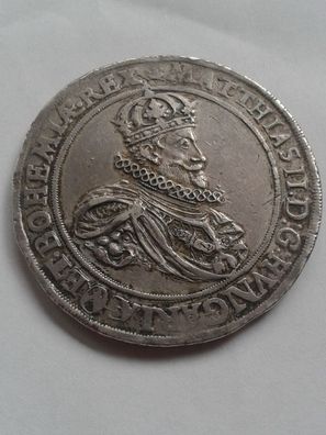 Reichstaler 1613 Wien RDR Habsburg Kaiser Matthias II. Rarität aus Silber