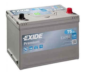 EXIDE Premium EA754 Asia 12V/75Ah 630A (EN) Erstausrüstertechnologie Hochwertig