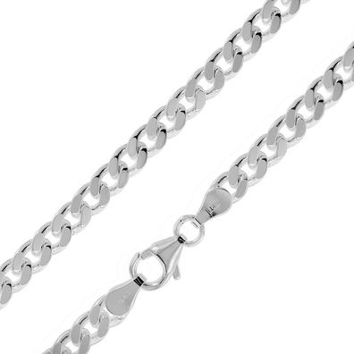 trendor Schmuck Halskette für Männer Silber 925 Flachpanzer 4,7 mm breit 75134