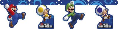 New Super Mario Bros. Wii Girlande Party Deko Banner Toad Luigi Geburtstag