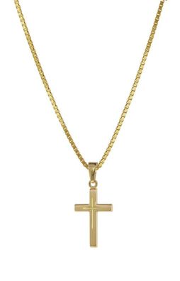 trendor Schmuck Kreuz-Anhänger Gold 333 8 Kt. + Goldplattierte Silber-Halskette 7527