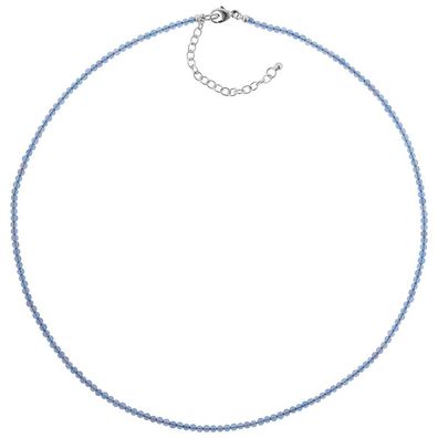 trendor Schmuck Halskette für Damen Blauachat Ø 2,5 mm 75479