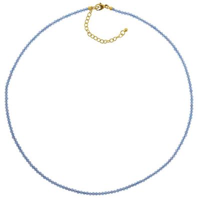 trendor Schmuck Damen-Halskette Blauachat Ø 2,5 mm 75480