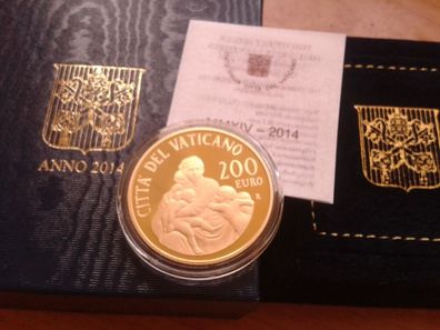 200 euro 2014 PP Gold Vatikan Papst Franzskus nur 499 Stück SELTEN 40g Gold