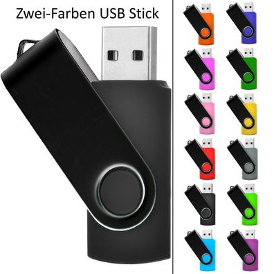 USB Stick Swivel mehrfarbig Schwarz mit Schwarzem Bügel USB Flash Drive 2.0