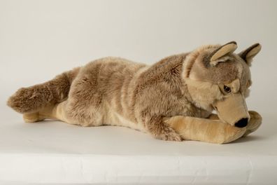 Plüschtier Wolf 71cm, Jumbo, Deko, Wölfe Stofftier Stofftiere Kuscheltiere Tier