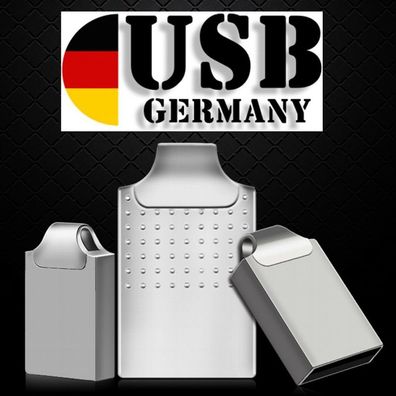 M2 USB Germany Mini Metall USB Stick in Kleinformat USB 2,0 Flash Drive