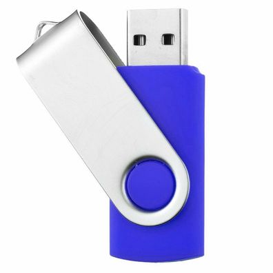 UNIREX Blau USB STICK SWIVEL BLAU 1GB bis 128GB und 4 Bügelfarben wählbar.