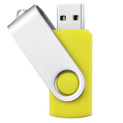 UNIREX Gelb USB STICK SWIVEL GELB 1GB bis 128GB und 4 Bügelfarben wählbar.