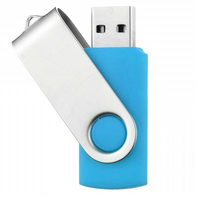 UNIREX Skyblue USB STICK SWIVEL aus 1GB bis 128GB und 4 Bügelfarben wählbar.