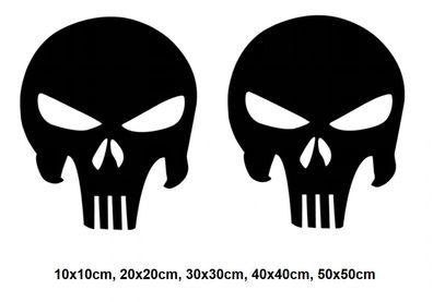 2 x Punisher Aufkleber Autoaufkleber Totenkopf USA Sticker Biker Aufkleber 286/1