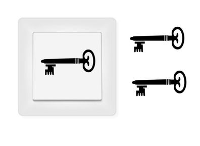3 x Schlüssel Aufkleber Schalteraufkleber Schalter Kennzeichnung 254/6/3