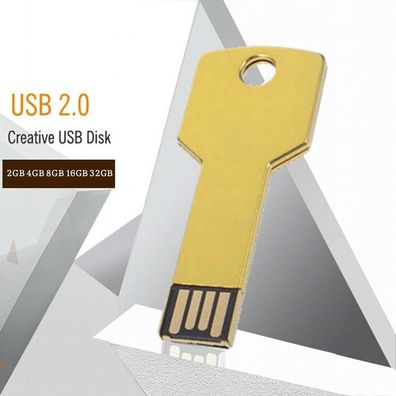 USB Germany KEY GOLD USB Stick Gold Schlüssel USB Flash Drive 2.0